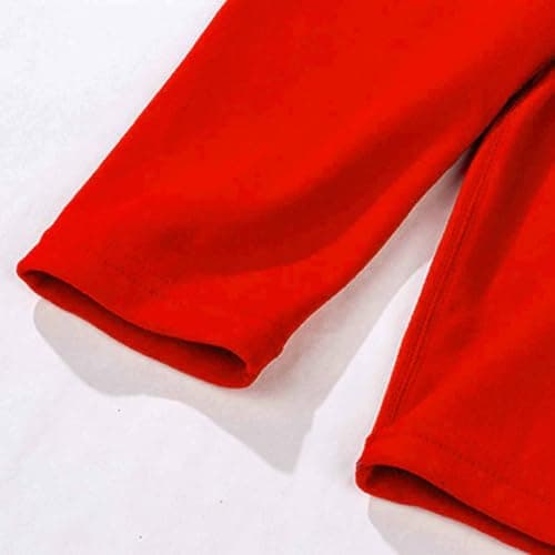 Mens Thermal Underwear Set Velvet Lined Base Layer Long Sleeve Running Red — view 4