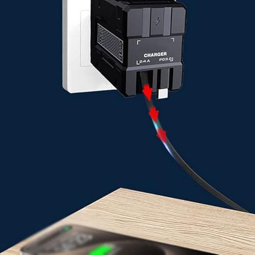 2 In 1 Fast Charger 120w,2025 New Scalable Retractable 120w Fast Charger Module,Multi Charger Adapter Wall Plug,All in 1 Foldable Charging Adapter Wall Plug for Phone, Tablet (Sky Blue) — view 4