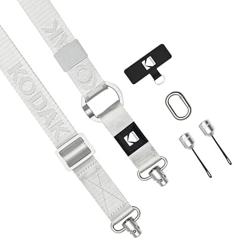 KODAK Multi-Purpose Camera Strap (Silver) - Quick-Release, Adjustable, Lightweight, Durable Metal Swivels, Neck Shoulder Strap for SLR, Compact Cameras, Smart Phones — view 2