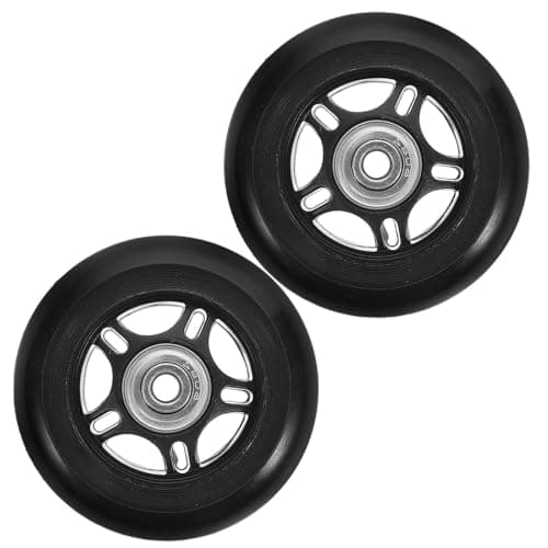 Sewroro 2pcs Replacement Rubber and Metal Suitcase Wheels with Silent Operation and Smooth Glide, Universal Luggage Wheel Replacement Kit for Suitcases and Scooters, Easy to Repair