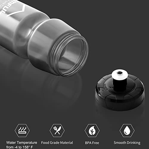 GEMFUL Sports Water Bottle BPA Free Lightweight Cycling Outdoors Squeeze Bite Lid 750ml 2 pack — view 3