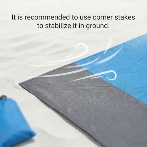 Snugcore Beach Blanket 200 x 210 Lightweight Beach Mat for Camping, Sand Free Foldable Picnic Blanket and Mat with Carry Bag, Large Size Portable Beach Blanket for Camping Outdoor Travel Garden Use — view 5