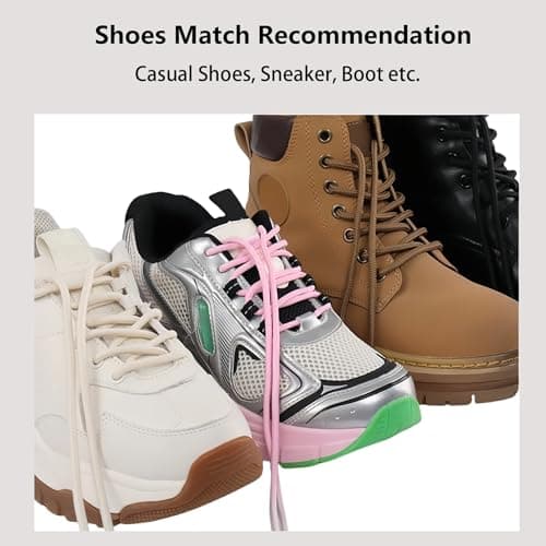 Gendewiner 1 Pair Cream White 120 cm Long Round Boots Shoelace Hiking Boots Shoe Laces Replacements for School Football Trainer Laces — view 4