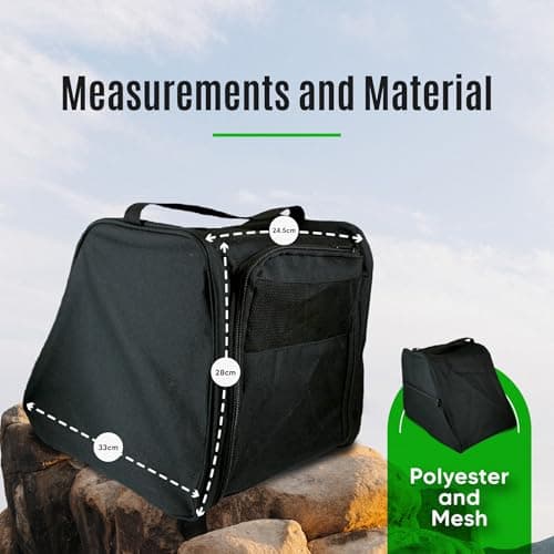 DOJA Barcelona Hiking Boot Bag with Pocket - 33x24.5x28cm - Black Polyester and Mesh, Walking Boot Bag, Shoe Bag and Shoes Carrier for Hiking, Trekking, Ski, Snowboard Sports and Travel Boots — view 5