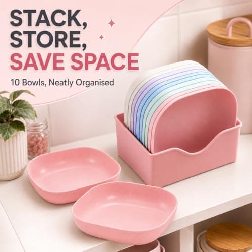 10 Pack Square Cat Bowls with Spoon – for Organised Multi-Cat Feeding — view 6
