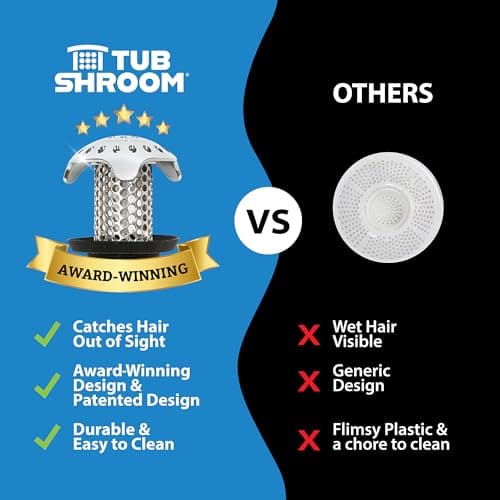 TubShroom Bathtub Hair Drain Catcher Stainless Steel, Standard — view 6