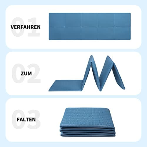 Good Nite Yoga Mat Foldable Portable Non Slip Exercise Mat TPE 183x61x0.6cm — view 3
