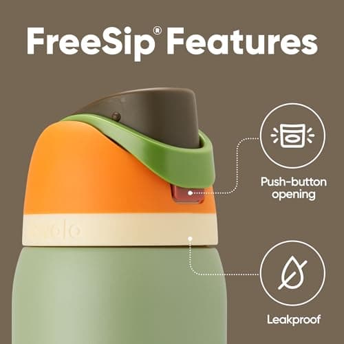 Owala FreeSip Insulated Stainless Steel Water Bottle, 945ml, Camo Cool — view 3