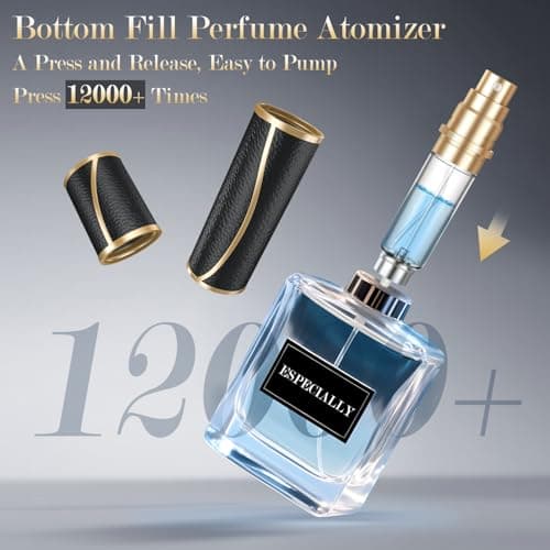 Perfume Refillable Atomizer 10mL Perfume Spray Bottle Leather Material — view 3