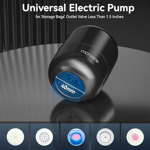 Vacuum Bag Electric Air Pump - Portable Vacuum Pump for Space Storage Bags Powerful Compression Pump for Clothes Blankets (Wired) — view 2