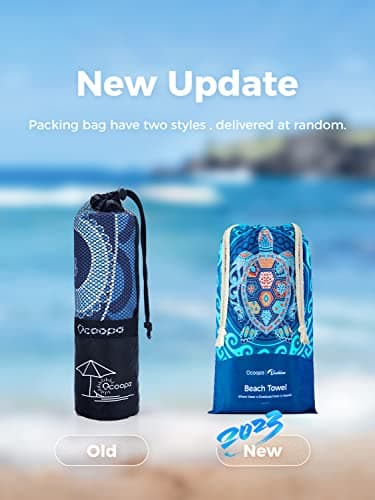 OCOOPA Beach Towel Microfiber, Extra Large 178cm*80cm Oversized Travel Towel- Quick Dry, Sand Free, Compact, Lightweight-Beach Accessories — view 6