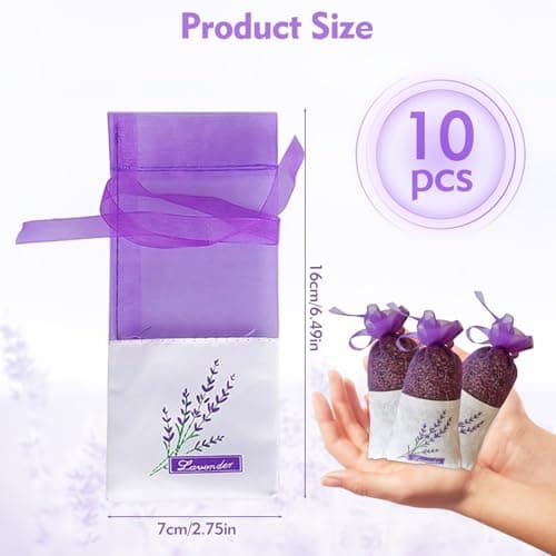 YHTCC 10Pcs Lavender Bags Empty for Wardrobes Storage Scented — view 2