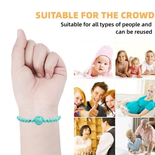 YILINNA 4 Pcs Anti Nausea Wristband Motion Sickness Bracelets Adjustable Motion Nausea Relief Bands for Motion Sickness, Morning Sickness Car Sickness Travel Sickness — view 4