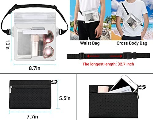 IBFUN Neoprene Tote Bag Beach Bag Women Gym Pool Bag Large Travel Bag, A3 Black Upgraded, Großes Upgrade — view 5