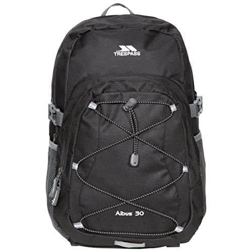 Trespass Mens Backpack Albus - Perfect Rucksack for School Hiking Camping or Work, 30 Litre with Padded Straps, Multi Function With Internal Pockets