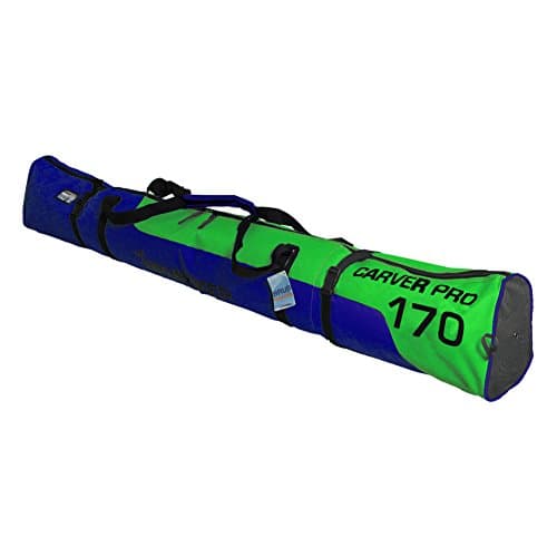 BRUBAKER 'Carver Pro 2.0' Padded Ski Bag Green Blue 170 cm / 66 7/8"