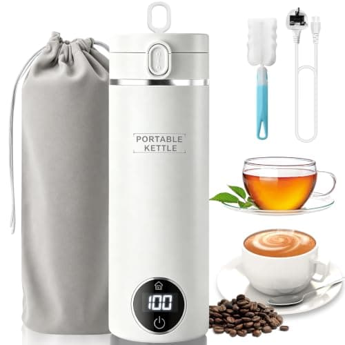 Portable Electric Travel Kettle 500ml, Smart Mini Kettle for Camping Office