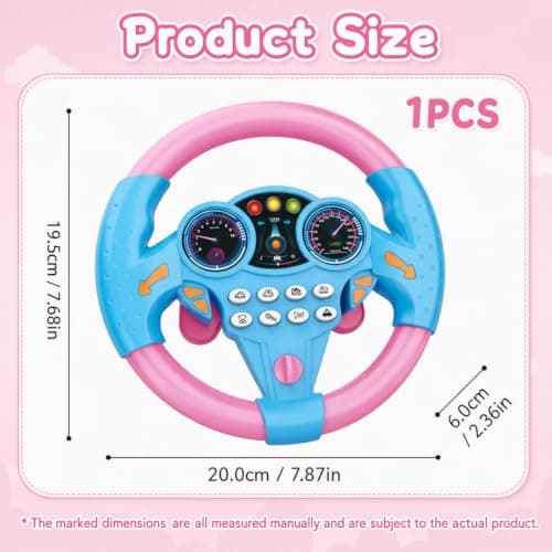 1 Count Toy Steering Wheel, Kids Steering Wheel For Car Seat — view 2