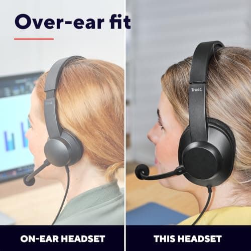 Trust Ayda Max Over-Ear USB PC Headset with ENC Noise Cancelling Microphone — view 3