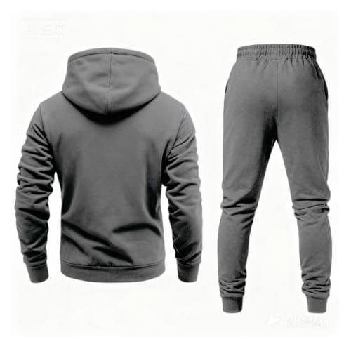MOKBAY Tracksuit Men, Fashion Stylish Training 2 Piece Loungewear Activewear Gym Clothes, Classic Winter Yoga Thermal Travel Hoodies Trousers Warm Active Track Suit Tops for Men, 3XL — view 2