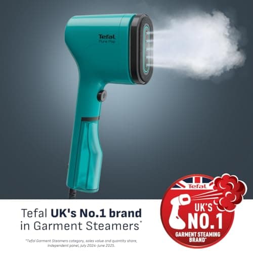 Tefal Pure Pop Slim Handheld Clothes Steamer, No Ironing Board, Green — view 4