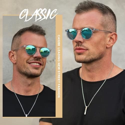 CARFIA Mens Sunglasses Polarised Vintage Eyewear UV400 Protection CA5288L — view 3