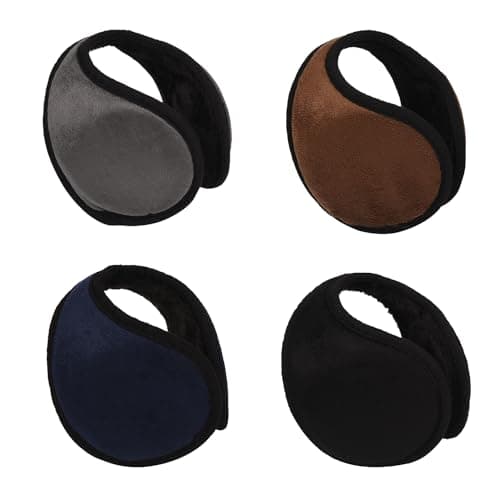 Lezevn 4 Packs Ear Warmer Winter Plush Earmuffs Cold Protection Ear Warmer Winter Accessories Keep Warm for Adults Children