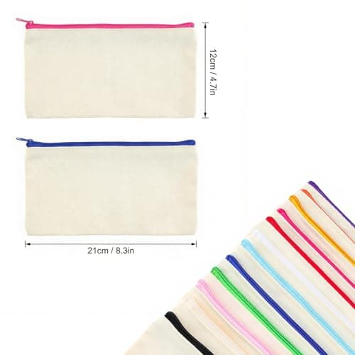 RJTCXJS 12 Pcs Blank Canvas Bags, Plain Tote Bags to Decorate — view 2