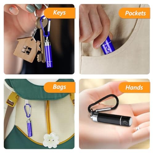 flintronic 14PCS Mini Torch, Portable Mini LED Keychain Light with Batteries, Aluminium Key Torch for Men and Women, Ideal for Hiking, Camping, Outdoor, Parties, Fishing — view 6