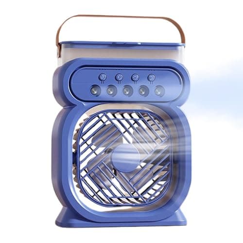 Portable Misting Fan, Water Mist Fan, Personal Air Cooler, Spray Fans Humidifier With 450mL Water Tank, 7 Colors Night Light, 3 Wind Speeds For Men Women Students Teens Elderly, Home Office Camping