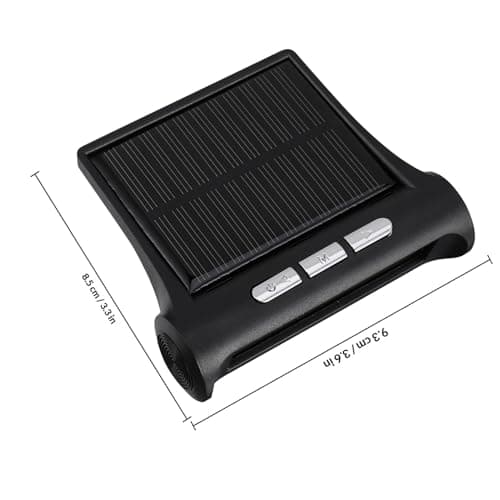 POPETPOP Solar Car Clock with Calendar and Thermometer, Digital LED Auto Dashboard Clock, Solar-powered Car Temperature Gauge for Driving and Travel — view 2