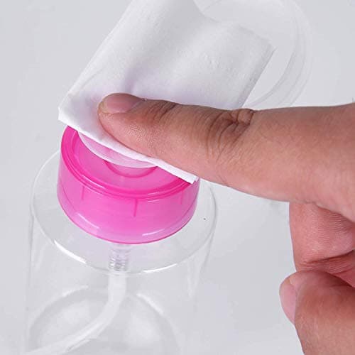 Nail Polish Remover Pump Bottle Dispenser 180 ML Push Down Cleanser Bottle Travel Empty Liquid Container for Nail Varnish Remover & Makeup Remover Nail Art Tool(2 Pack) — view 4