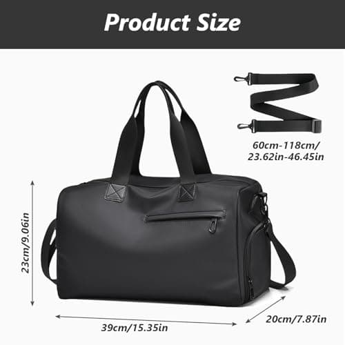 Flintronic Sports Gym Bag, Sports Duffle Bag with Shoes Compartmentand and Wet Pocket, Gym Bag for Men and Women, Waterproof Hand Luggage Bag, for Weekender Sports, Gym, Travel — view 2