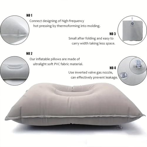 Inflatable Travel Pillows 3Pcs Camping Air Cushion for Neck Lumbar Support — view 3