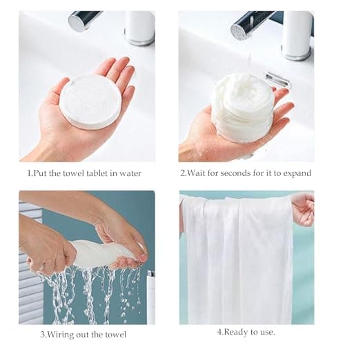 Ailelan Compressed Towels 5 Pack, Cotton Disposable Travel Towel 70x140cm — view 3