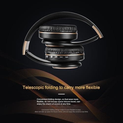 Pxcewdcx Rechargeable Headphones with,Noise Cancelling Stereo Headset | Foldable Headset with for Travel, Portable Headphones with 300mA Battery — view 5