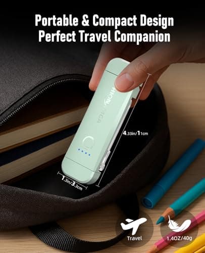 HIONXMGA USB Rechargeable Book Light,2 Pack Eye Caring Reading Light Clip on Book, 3 Colours & Stepless Dimming, Portable & Flexible,Perfect for Booklovers and Kids-Mint+Light Lilac — view 6