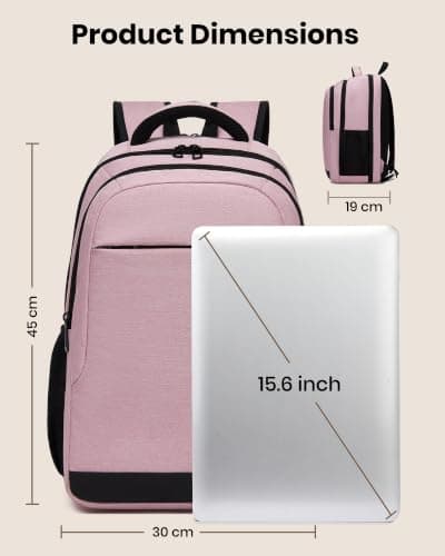 Shavont Laptop Backpack with 3 Compartment Lightweight Rucksack for Women — view 6