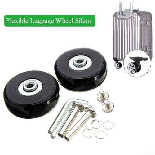 4Pcs 50mm Rubber Suitcase Replacement Wheels with Axles & Screws(50x18MM) — view 6