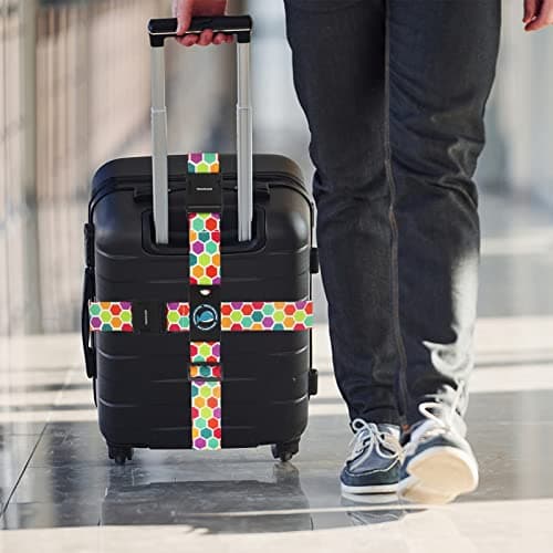 Travel Luggage Straps, Adjustable Luggage Straps for Suitcases, Cross Suitcase Belt with Quick Release Buckle for Luggage Suitcase Baggage — view 2