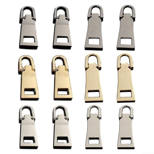 Honseadek 10pcs Metal Zipper Pulls Replacement for No 3 and No 5