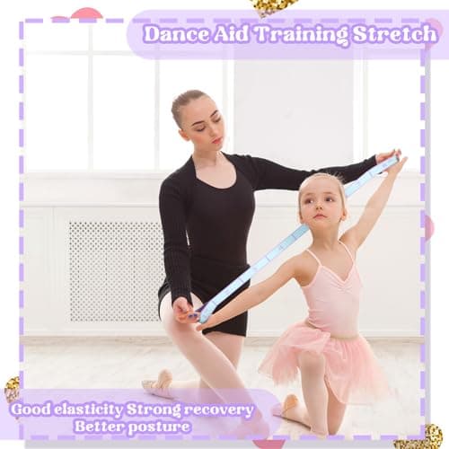 Invalidism 2 Pcs Stretching Bands Gymnastics Stretch Band Yoga Straps(Pink) — view 5