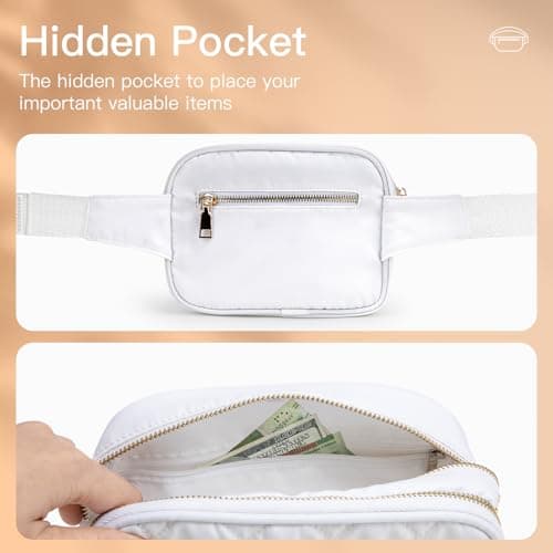 Bumbags for Ladies Rhombic Bum Bag Women Nylon Water Resistant Bumbag Black — view 5