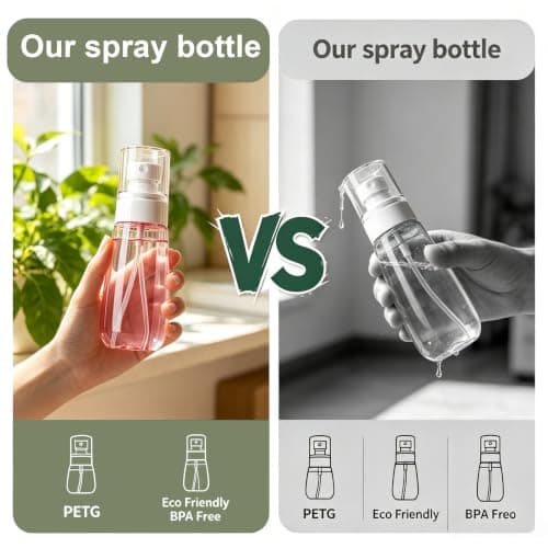 Small Spray Bottle Set,4 Pack Leak‑Resistant Fine Mist Bottles for Travel — view 4