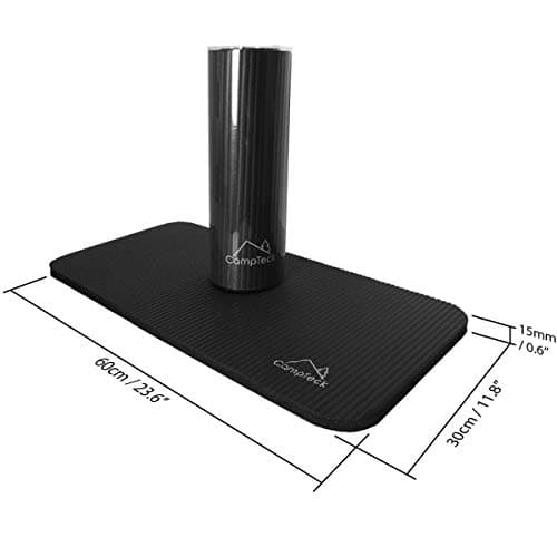 CampTeck U6962 - Non-Slip Yoga Knee Pad Soft Foam Yoga Knee Mat for Fitness, Exercise, Workout, Gym, Pilates etc. - Black — view 2