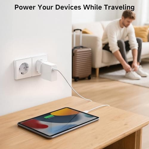 Cable Matters UK to EU Plug Adapter, Grounded Type G to Type E/F — view 3
