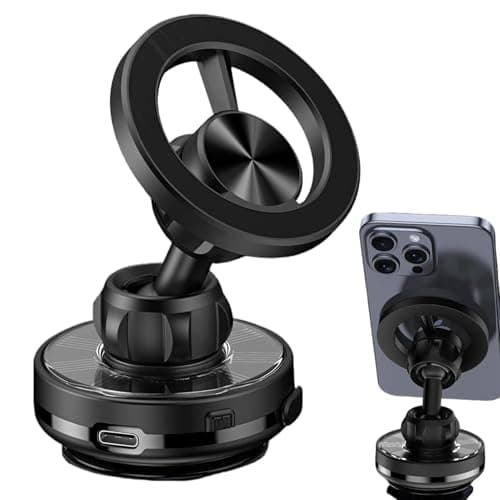 Magnet Car Phone Mount Adjustable Solar Powered Smartphone Holder