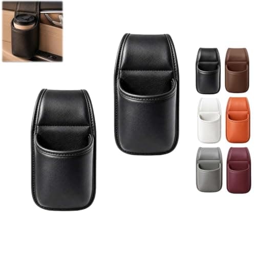 PU Leather Car Door Cups Holder Window Hanging Organizer Car Cup Holder