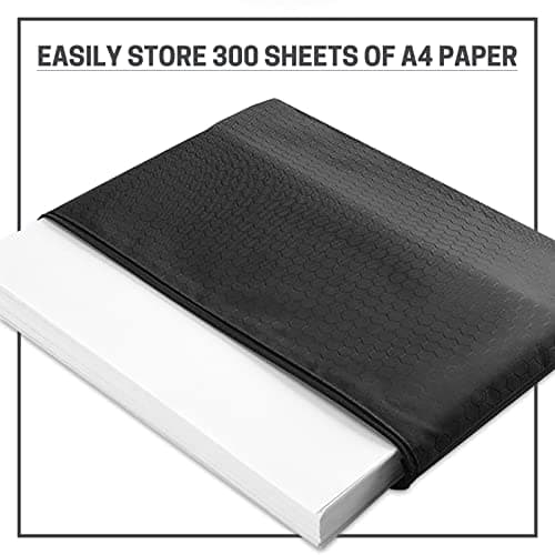 Bailinks A4 Size File Bags with Zipper,5PCS Black File Folders Waterproof Canvas Document Storage Pouch for School Business Office Stationery Document, Magazine,Travel Accessories Organizer — view 6