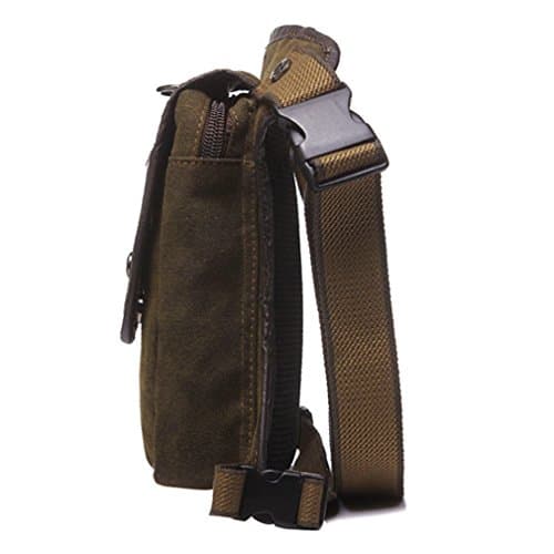 Xieben Canvas Drop Leg Bag for Men Women Motorcycle Bike Riding Cycling Multi-Purpose Thigh Waist Fanny Pack Travel Sports Fishing Hunting Hiking Camping Outdoors Coffee — view 3